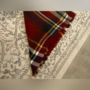 Oversized plaid scarf